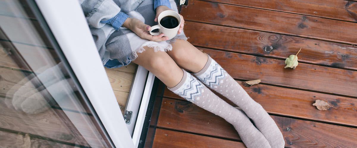 Füße in dicken Socken