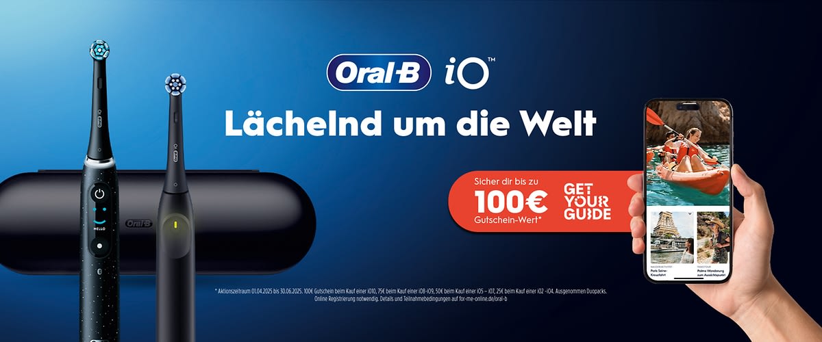 Oral-B Zahnbürsten mit Smartphone und Gutscheinwerbung
