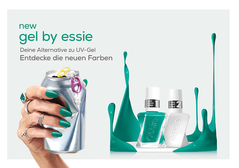 Nagellack-Werbung mit Hand und Getränkedose