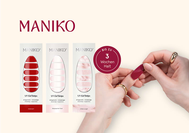 UV Gel Strips von Maniko für Nägel mit bis zu 3 Wochen Halt