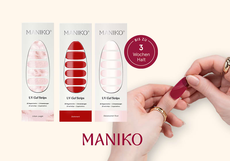 UV Gel Nagelstreifen von Maniko in verschiedenen Farben