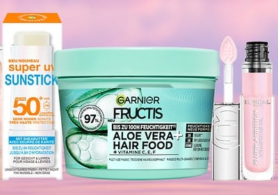 Haarpflege Aloe Vera Creme mit Sonnenstick und Lippenstift