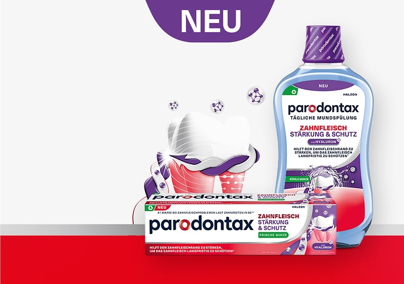 Parodontax Zahnpasta und Mundspülung für Zahnfleischschutz