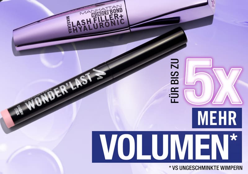 MANHATTAN Wonder'bond Lash Filler & Hyaluronic Mascara für mehr Volumen