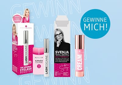 Kosmetikprodukte mit Eyelash Booster und Creami Flasche