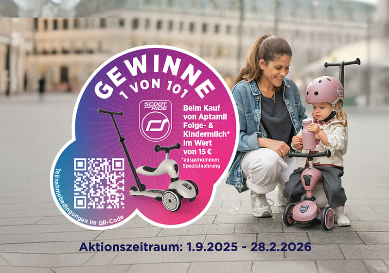 Gewinnspiel mit Kinderroller und QR-Code