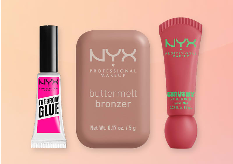NYX Makeup Produkte: Augenbrauenkleber, Buttermelt Bronzer, Smushy Matte Lip Balm