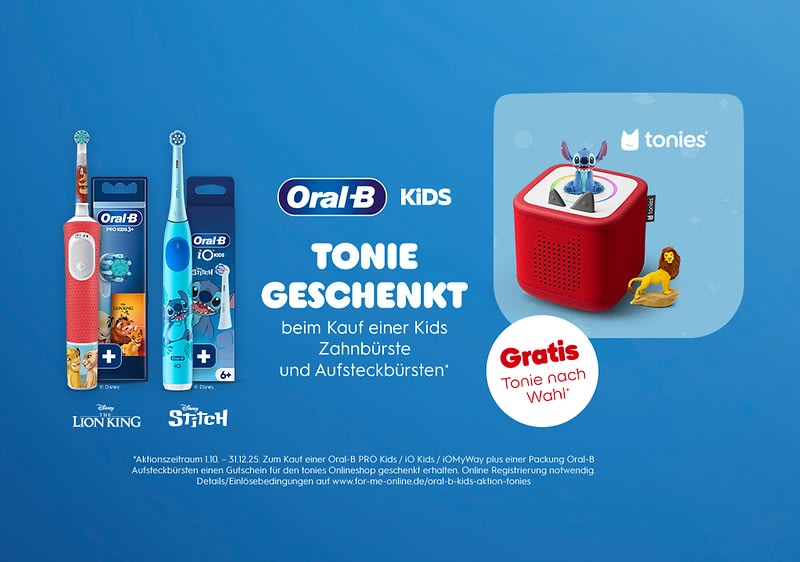 Oral-B Kids Zahnbürsten mit Tonie Geschenkaktion
