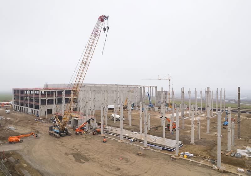 dm Verteilzentrum Kronstorf Baustelle Dezember 2025