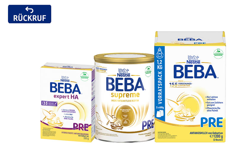 Abbildung des zurückzurufenden Produktes