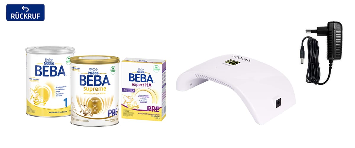 Abbildung des zurückzurufenden Produktes