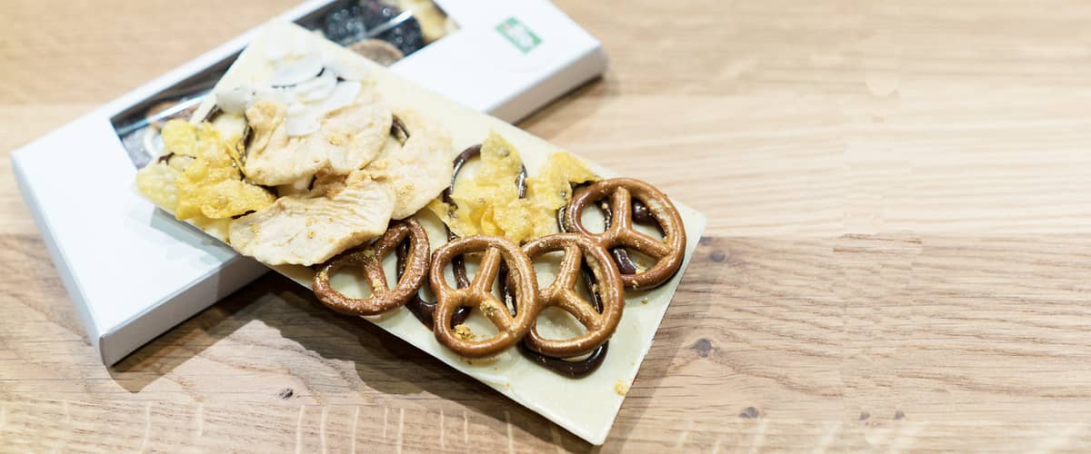 Selbst verzierte Schokolade 