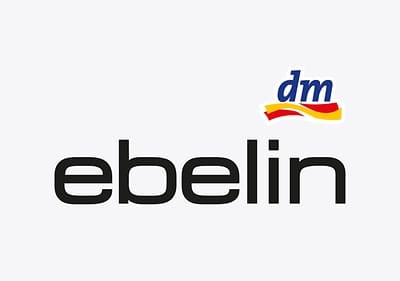 Das Logo von ebelin und dm