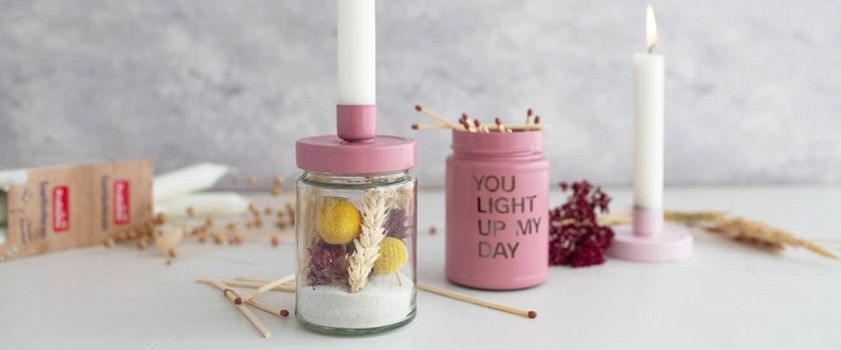 selbstgemachte Kerzenständer