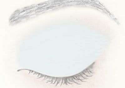 Schritt 1: Hellen Lidschatten auftragen