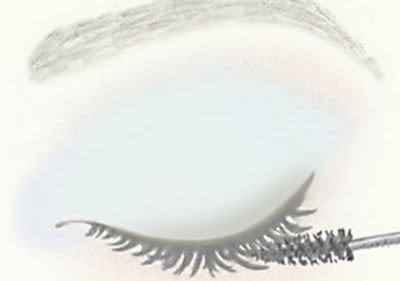 Schritt 3: Wimpernkranz verstärken und Wimpern tuschen