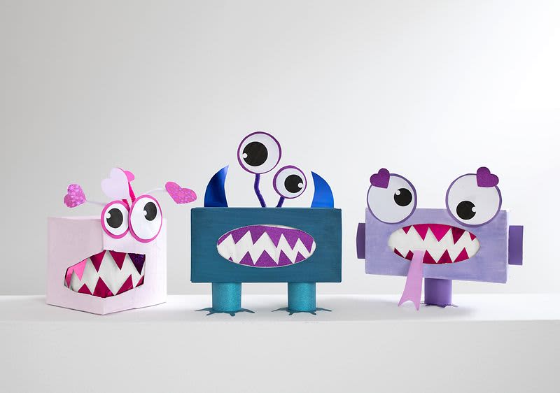 Monster aus Taschentuchboxen