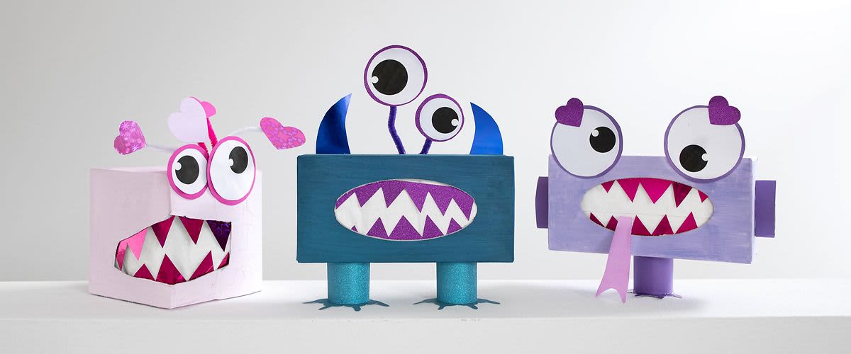 Monster aus Taschentuchboxen
