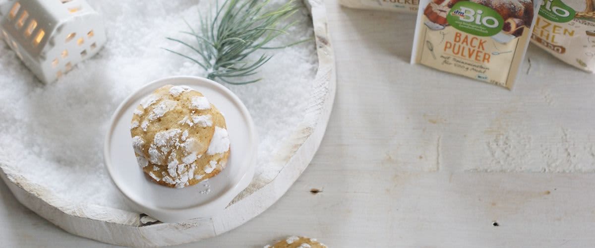 Süße Lebkuchen-Crinkle-Cookies