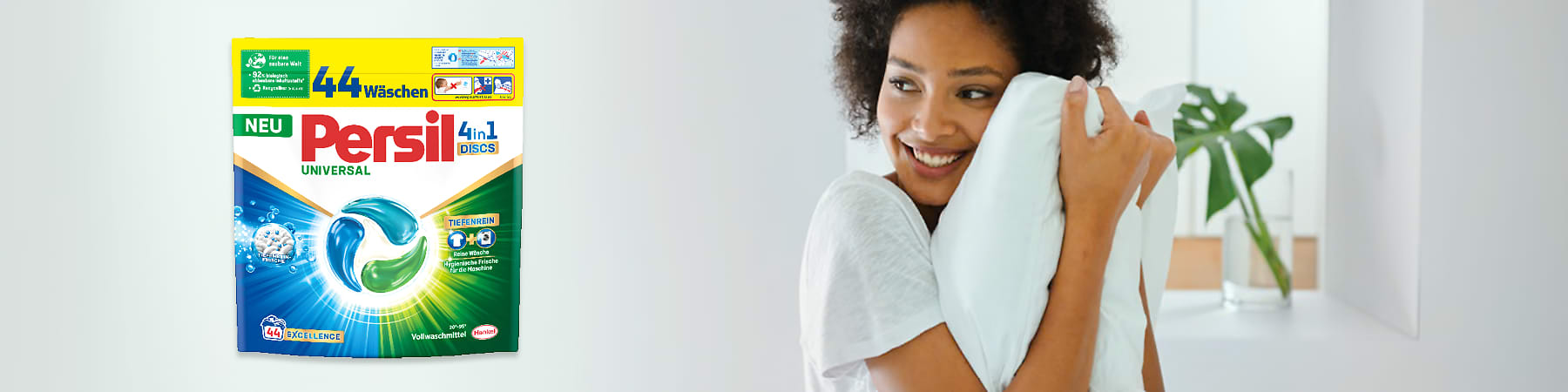 Persil Universal 4in1 Discs Verpackung mit Waschmittelkapseln