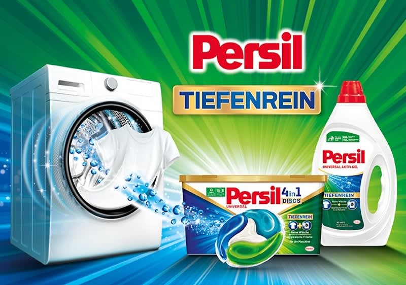 Persil Tiefenrein Waschmaschine Waschmittel Flasche und Discs