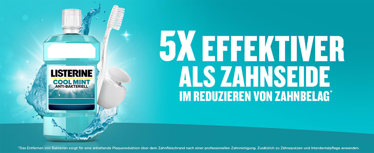 5x effektiver als Zahnseide: Listerine