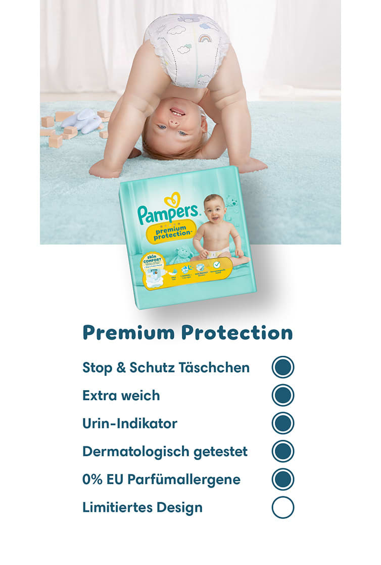 Vorteile der Pampers Premium Protection Windeln