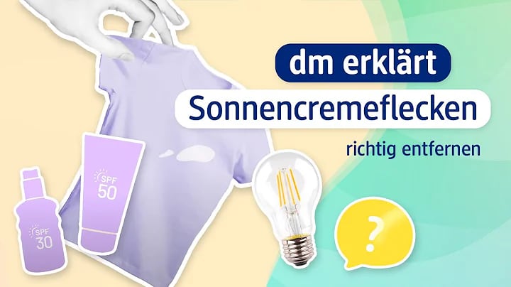 Video Sonnencreme-Flecken entfernen