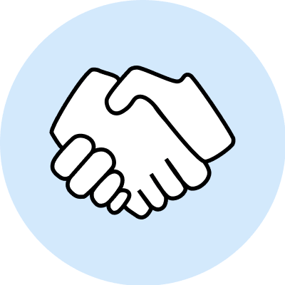 Zwei Hände im Handschlag