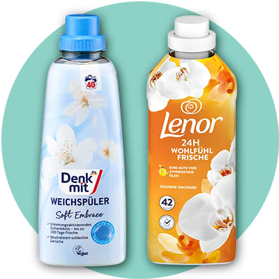 Zwei Weichspüler von Denk mit und Lenor