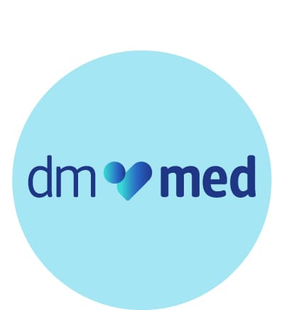 Das Logo von dm med