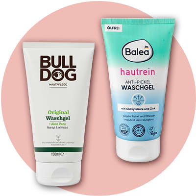 Waschgel von Bull Dog und Balea