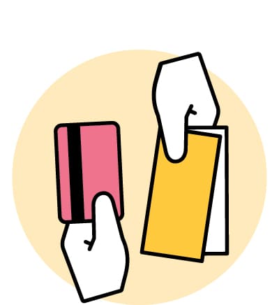 Icons Bankkarte und Bargeld 