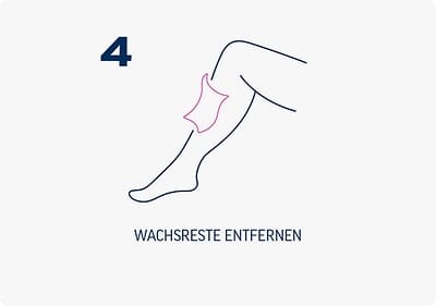 Entferne die Wachsreste.