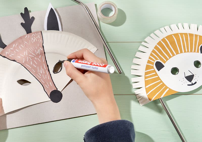 Lustig freche Tiermasken Schritt 3