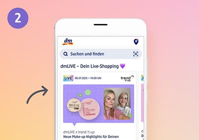 dmLIVE-Shopping Step 2