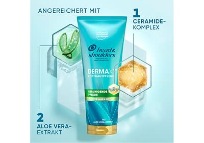 Die Pflegespülung der head&shoulders Serie DERMAX Pro pflegt die Kopfhaut.