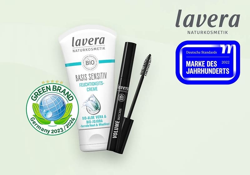 Feiere mit lavera die Wahl zur Marke des Jahrhunderts für Naturkosmetik.