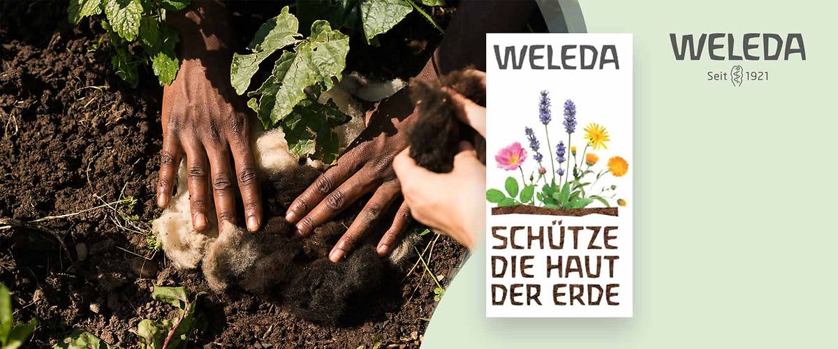 Weleda macht sich stark für gesunde Böden. Mach auch du mit und schütze die Haut der Erde.