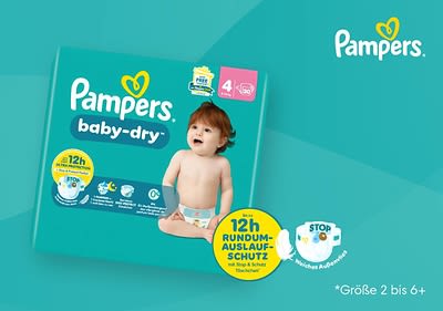 Pampers Baby-Dry Windeln begeistern mit verbesserter Saugkraft und neuen Designs.