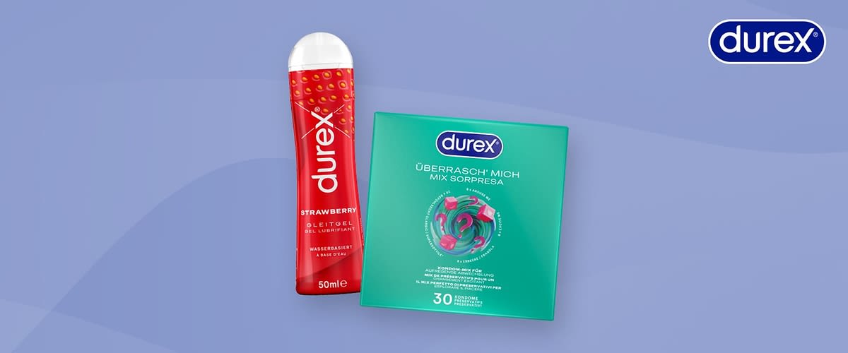 Entdecke die Durex Auswahl für Experimentierfreudige.