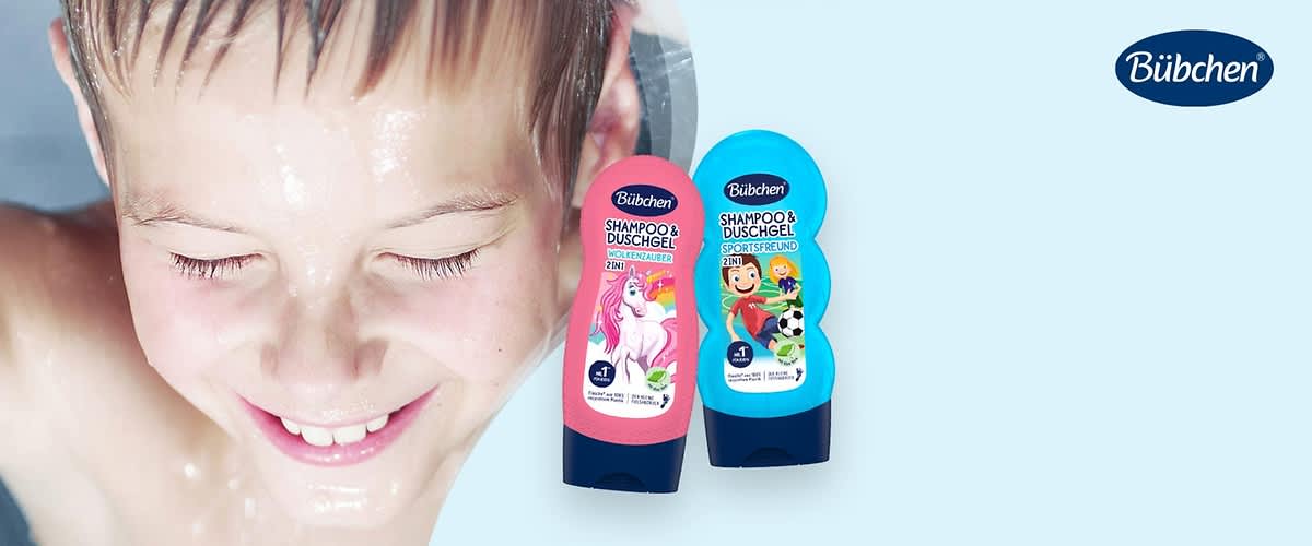 Sei unter der Dusche, wer Du willst: mit Pflegeprodukten für Kinder von Bübchen.