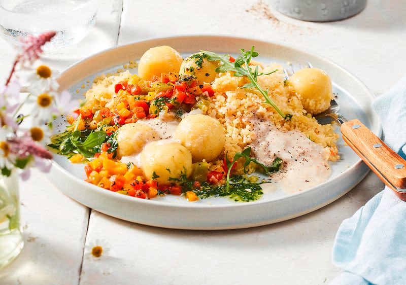 Zoodles mit Couscous