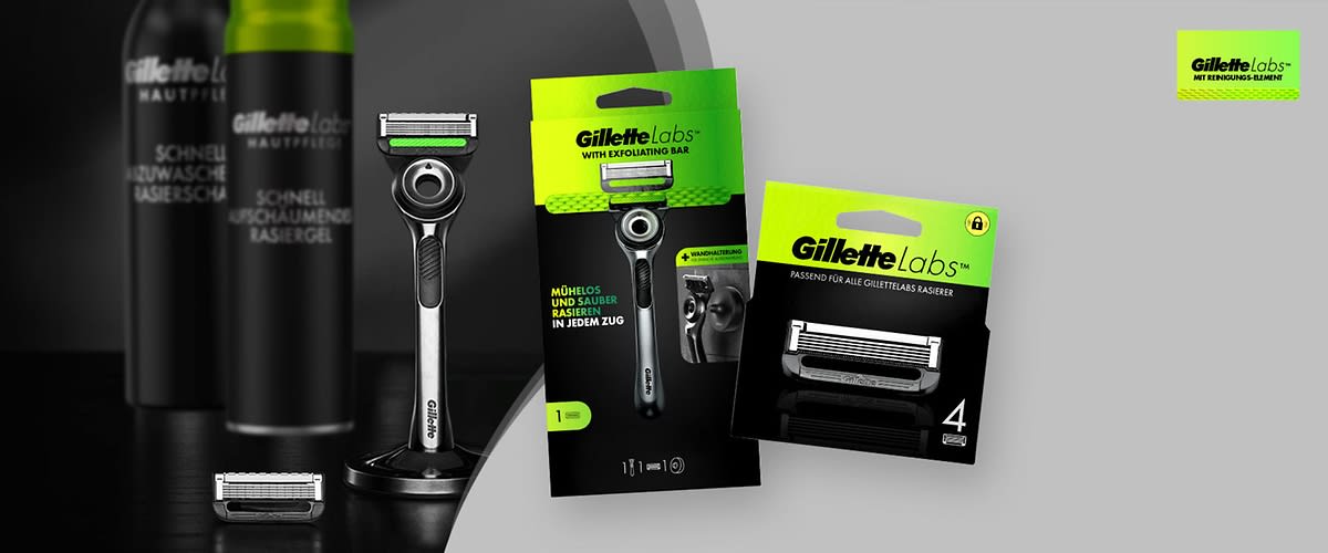 Erlebe mit Gillette Labs die neue Generation der Nassrasur.