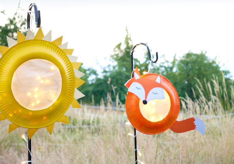 Laternen aus Papptellern