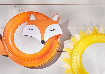 Fuchs-Laterne aus Papptellern