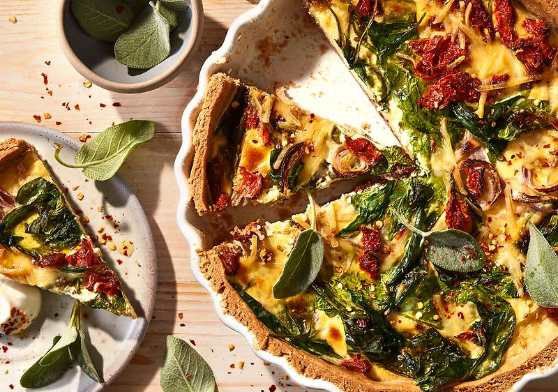 Vegane Quiche mit Spinat