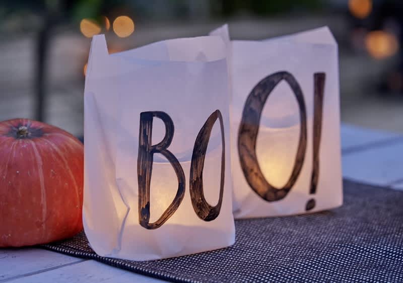 Halloween-Windlichter als Herbstdeko