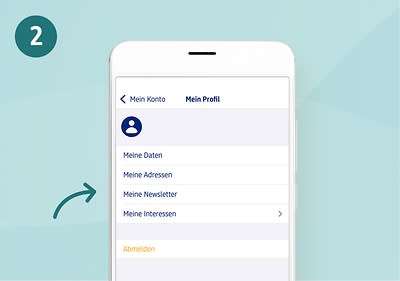Schritt 2: Screen: Mein dm-Konto Bereich