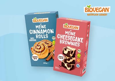 Entdecke die süßen Backmischungen von BIOVEGAN.